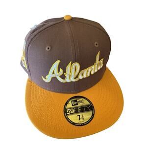 New Era Brown Atlanta Braves Tiramisu 59FIFTY Fitted Hat 7 5/8 NWT